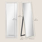 Floor Standing Mirror, Full Body Mirror, Free Standing, Leaning or Wall Mirror with Frame for Bedroom, White