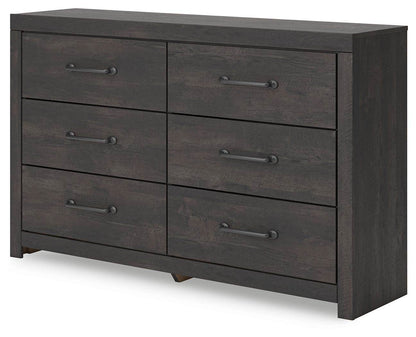 Hollivern - Dark Gray - Six Drawer Dresser - Forward Furniture