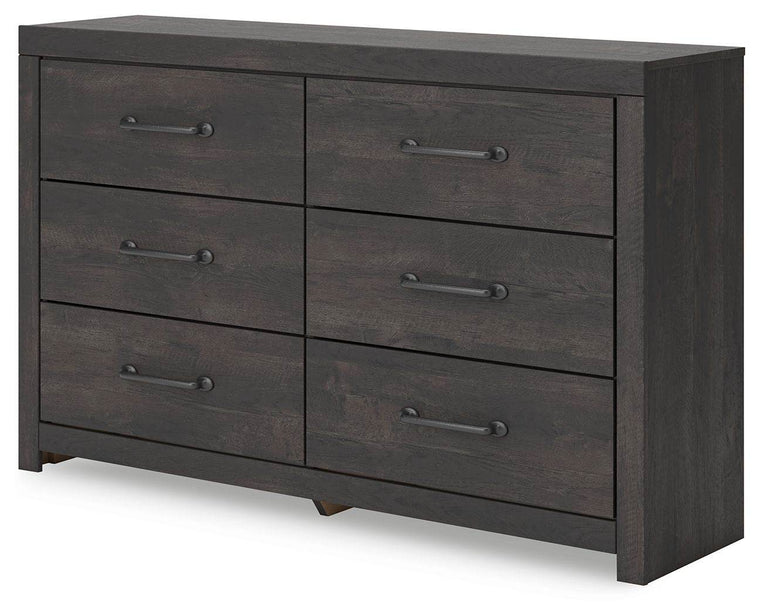 Hollivern - Dark Gray - Six Drawer Dresser - Forward Furniture