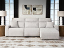 3 Pc. Power Reclining Sofa With RAF Press Back Power Chaise