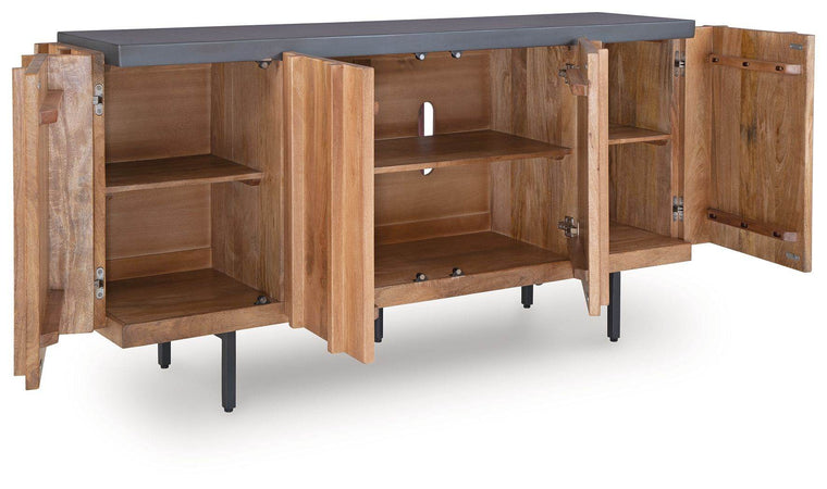 Quintavious - Brown / Charcoal - Accent Cabinet - Forward Furniture