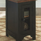 Valebeck - Black / Brown - Chair Side End Table