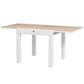 Extendable Patio Dining Table, Aluminum Frame Outdoor Patio Table with Faux Wood Top for Garden Backyard, Natural Wood
