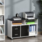 Lateral Mobile Filing Cabinet with Lock - Black