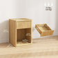 Nightstand with Drawer and Open Shelf, Modern Bedside Table Set of 2 for Bedroom Living Room, Oak
