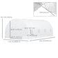 20x10x7ft Heavy Duty Tunnel Walk-in Greenhouse Outdoor Backyard Seed Plant Vegetables Grow Warm House White