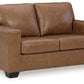 Bolsena - Caramel - Loveseat - Leather Match