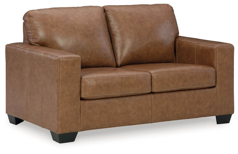 Bolsena - Caramel - Loveseat - Leather Match - Forward Furniture