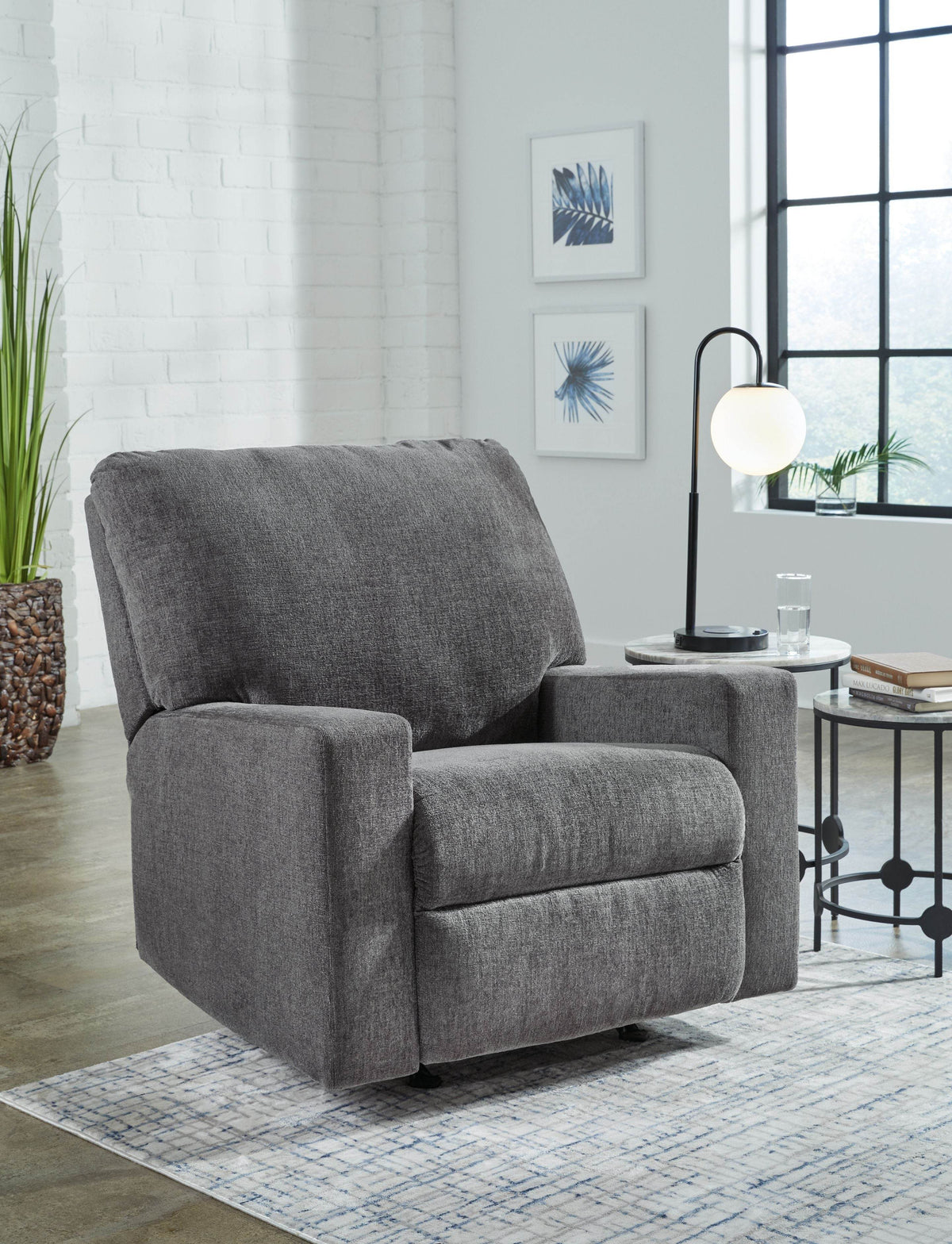 Rannis - Pewter - Rocker Recliner - Fabric - Forward Furniture