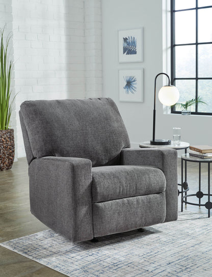 Rannis - Pewter - Rocker Recliner - Fabric - Forward Furniture