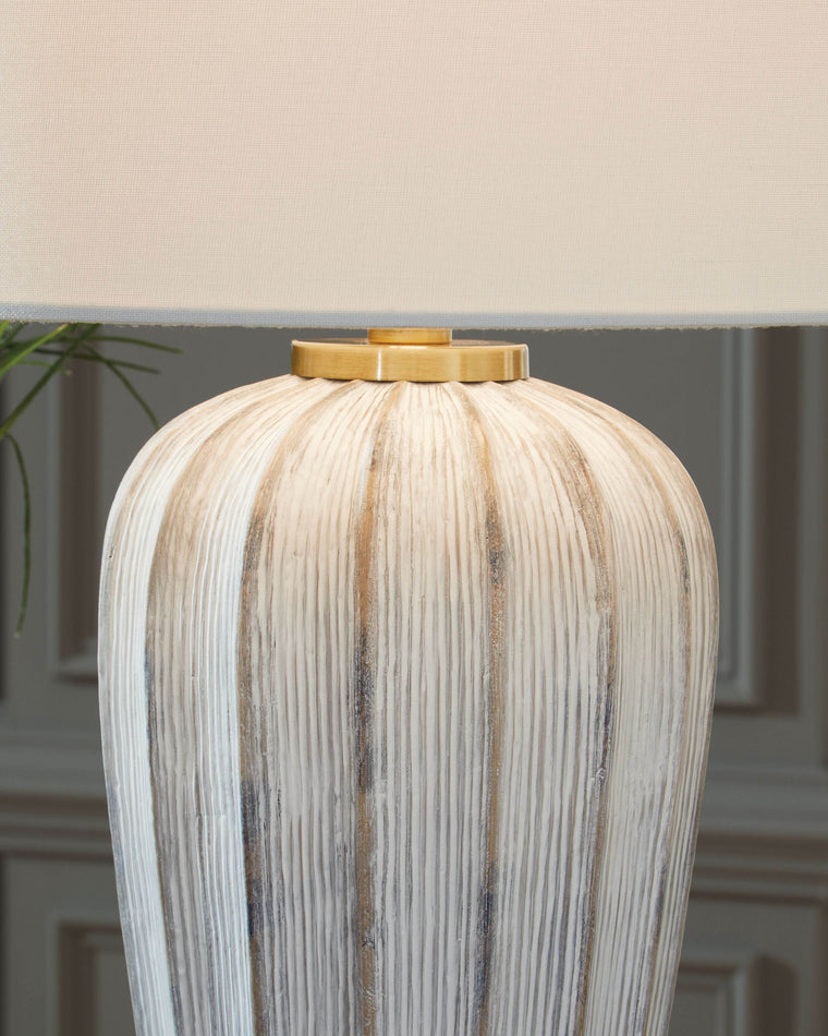 Lanwell - Antique Gray - Poly Table Lamp - Forward Furniture