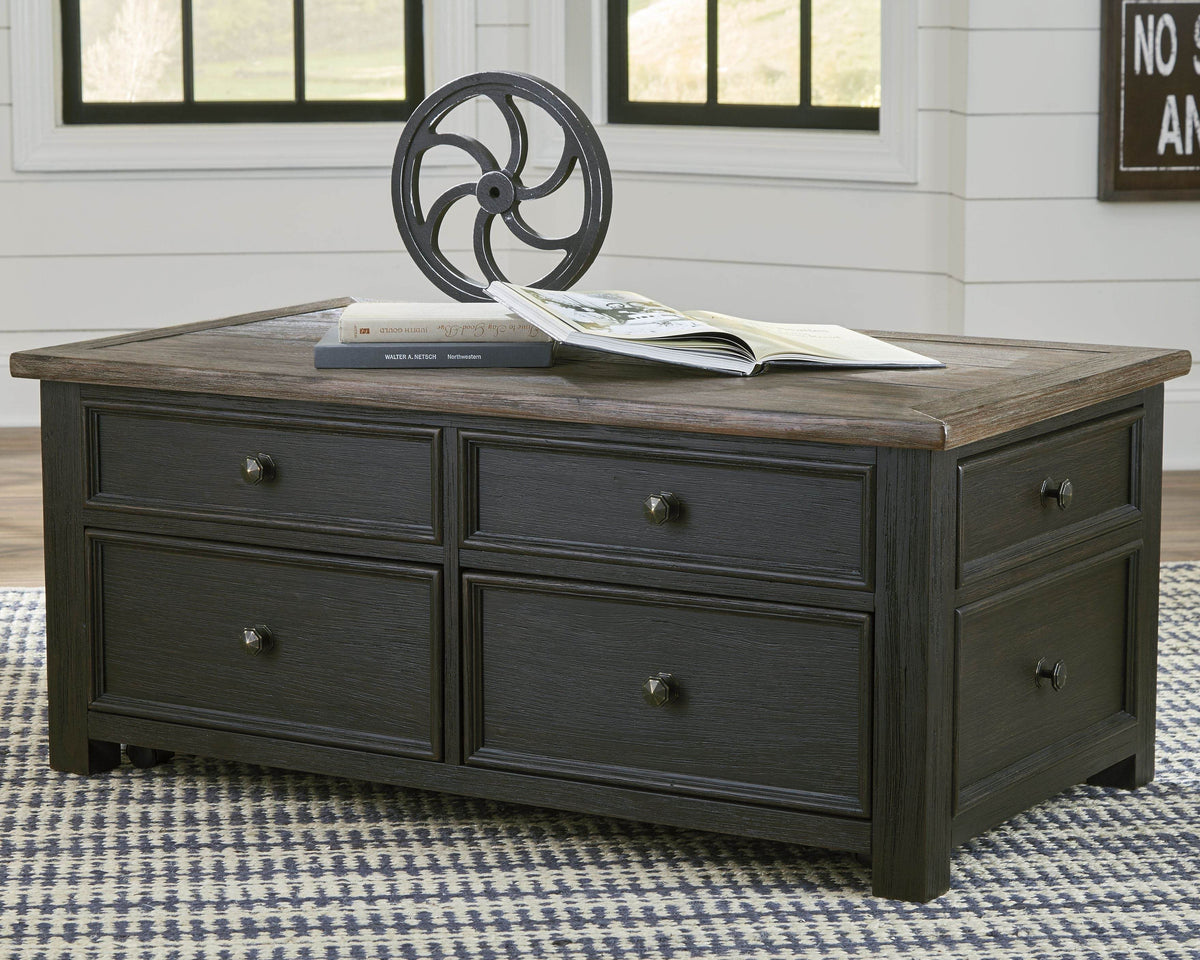 Tyler Creek - Grayish Brown / Black - Lift Top Cocktail Table - Forward Furniture