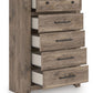 Rusticott - Five Drawer Chest - Brown