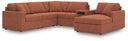 6 Pc. Sectional With Audio System, Raf Corner Chaise
