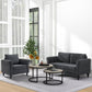 Vintage Accent Armchair with Rolled Arms - Dark Grey