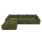 Modular Sectional Sofa with High-Density Foam and Pocket Springs, Oversized Compressed Sofa for Living Room, 116" L x 72" W x 28" H, Green