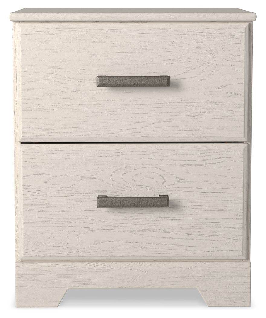 Stelsie - White - Two Drawer Night Stand - Forward Furniture
