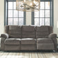 Tulen - Gray - 3 Pc. - Reclining Sofa, Reclining Loveseat, Rocker Recliner