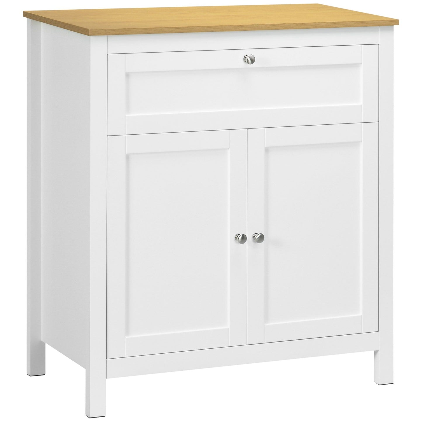 Sideboard Buffet Cabinet with Drawer and Doors - White