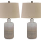 Marnina - Ceramic Table Lamp (Set of 2) - Taupe