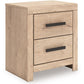 Sanginlane - Tan - Two Drawer Night Stand