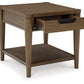 Roanhowe - Brown - Rectangular End Table