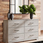 Shawburn - Whitewash - Six Drawer Dresser