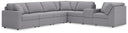 7 Pc. Sectional With Storage Console And Laf Corner Chair