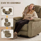 Power Recliner Chair with Massage, Electric Lift Chair for Elderly with Side Pockets, 2 Memory Positions, Remote, Brown
