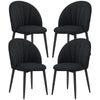 Upholstered Dining Chairs Set of 4 - Black
