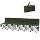 6 Seat Folding Camping Chair with Cup Holder and Carrying Case for Camping, Picnic, Sports Events, Dark Green