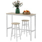 3-Piece Counter Height Bar Table and Chairs Set for 2 - Oak