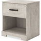 Shawburn - Whitewash - One Drawer Night Stand