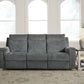 Barnsana - Gravel - Power Reclining Sofa - Fabric