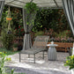 Wicker Outdoor Lounge Chair, Rattan Reclining Patio Lounger Tanning Chair with Adjustable Back, Light Grey