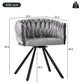 Set of 6 Velvet Dining Chairs with Ergonomic 3D Wraparound Support, Modern Swivel Chairs with Thick Padded Seat, 23'' L x 21'' W x 28.5'' H, Gray