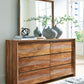 Dressonni - 4 Pc. - Dresser, Mirror, King Panel Bed - Brown