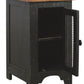 Valebeck - Black / Brown - Chair Side End Table