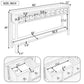 Rustic Entryway Console Table with Two Size Drawers, Bottom Shelf, Distressed Finish, Solid Timber Frame, 60" L x 11" W x 34" H, Gray