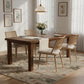 Set of 4 Modern Dining Chairs with PE Rattan Backrest, Ergonomic Side Chairs for Restaurant, 19.5'' L x 19'' W x 31.5'' H, Beige+Natural