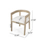 Set of 2 Contemporary Dining Arm Chairs with Rubberwood Frame, Chair Set Perfect for Dining Room, 22.5'' L x 22.5'' W x 27.5'' H, Beige