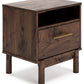 Calverson - Mocha - One Drawer Night Stand - Medium