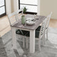 47" Kitchen Table for 4-6 People, Dining Table with Wood Effect for Dining Room, Grey