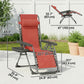 Zero Gravity Chair Set of 2, Folding Reclining Outdoor Lounge Chair with Cup Holder, Headrest, Wine Red