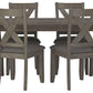 Caitbrook - Gray - Rect Drm Table Set (Set of 7)