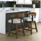 Ralene - Upholstered Swivel Barstool (Set of 2) - Medium Brown