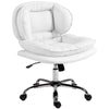 Criss Cross Swivel Office Chair, Armless - White