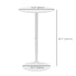 Round High-Top Bar Table for 2 - White
