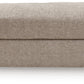 Nexora-Court - Oversized Accent Ottoman - Burlap
