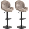 Swivel Bar Stools Set of 2 with Footrest - Brown